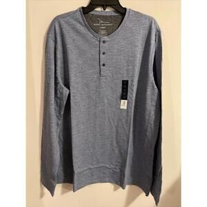 Marc Anthony Luxury Mens 2xl Slim Fit Blue Long Sleeved Shirt NWT! A2127